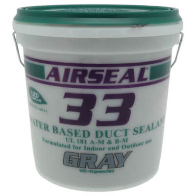 Polymer Adhesives AS33-1 Gray Airseal 33 Fiber Reinforced Water-Based Duct Seala-image