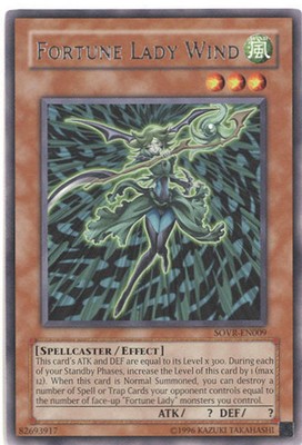 Yu-Gi-Oh Card - SOVR-EN009 - FORTUNE LADY WIND (rare) - NM/Mint-image