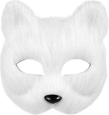 Cat Fox Mask Therian Mask: Plush Masks Stuff Realistic Animal Furry... -image