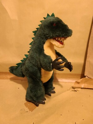 Vintage 1987 REX Plush Electronic Jamina World Red Eyes Dinosaur Godzilla descri-image