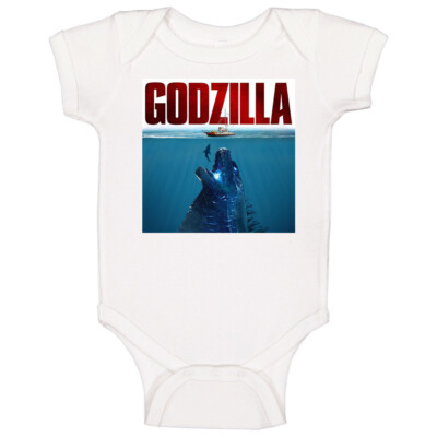 Godzilla Jaws Movie Mashup Parody  Fan Baby One Piece-image