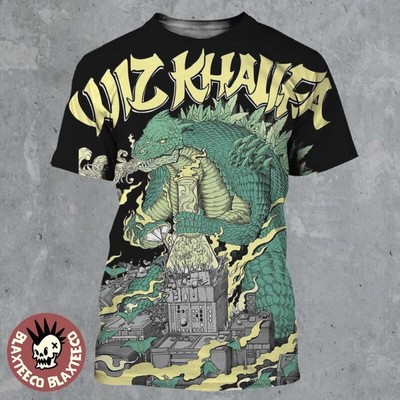 Wiz Khalifa Urbana May 21 2025 Godzilla Weed Poster Canopy Club T-Shirt 3D-image