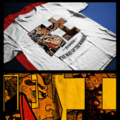 Samurai T-Shirt deadly warrior with sword Bushido Code Japanese way of warrior-image