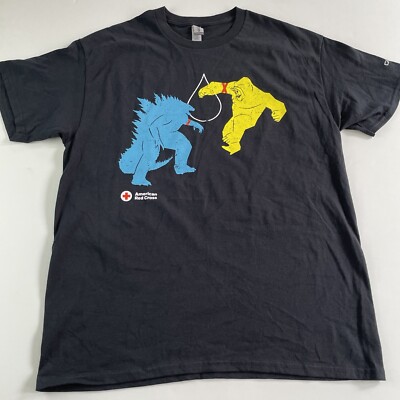 American Red Cross GODZILLA x KONG: The New Empire T-Shirt Size L Large Black-image