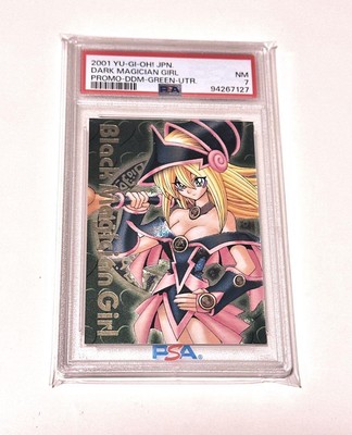 Rare Black Magician Girl Ddm Green Relief Psa7-image