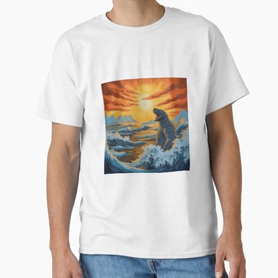 Godzilla in the Waves Classic T-Shirt T-Shirt Made in US/AUS Size S-2XL-image