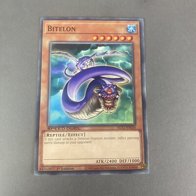 Yugioh! Bitelon - SGX3-ENI10 - Speed Duel GX: Duelists of Shadows 1st Edition-image