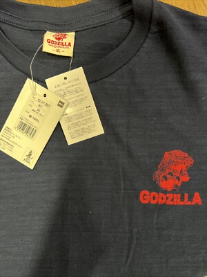 Godzilla Navy  T Shirt  Size XL  Original From Japan-image
