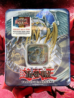 Yugioh Factory Sealed Rainbow Dragon Tin 2007 GX CT04-image