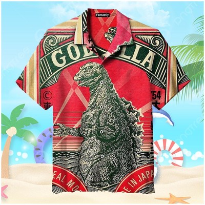 3d King Of Monster Toho Godzilla Hawaiian Shirt-image