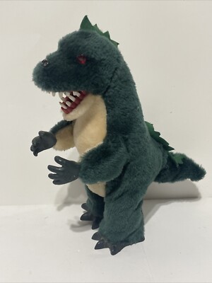 Vintage 1987 Godzilla Plush Electronic Jamina World Red Eyes Not Working-image