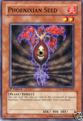 RGBT EN005 1ST ED 3X PHOENIXIAN SEED COMMON CARDS-image