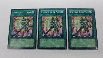 3x SYNCHRO BLAST WAVE SPELL  5DS1-EN021  UNLIMITED ED  COMMON YUGIOH NM UNPLAYED-image