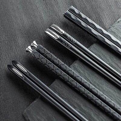 5 Pairs Food Grade PET+Glass Fiber Alloy Polymer Laser Engraving Japanese Met...-image