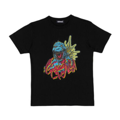 Godzilla T-shirt feat.STUDIO696 Godzilla-1.0 pattern Black BODY/Blue TOHO Japan-image