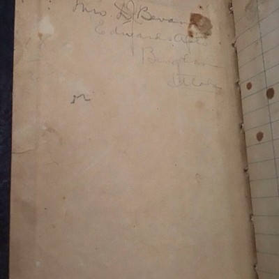 Vintage Leather Bound Ledger Cook Book Recipes Bingham, Utah c.1940’s-image