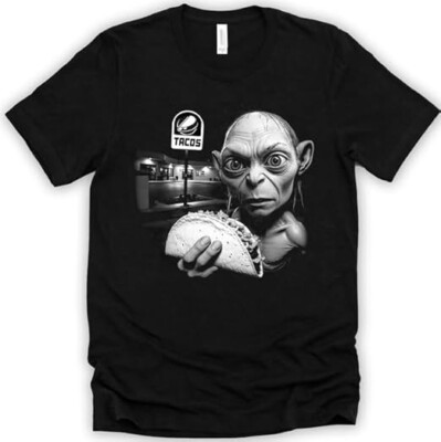 Funny Crossover Taco Precious Unisex T-Shirt Graphic Tee Bell Goll um-image