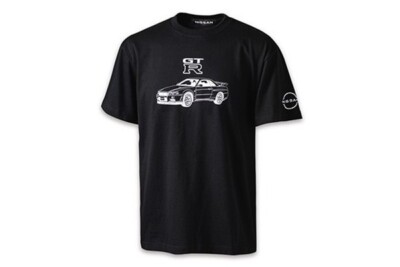 NISSAN Skyline GT-R R34 Logo T-Shirt Black M Size  KWA00-13T62 ##663192098-image