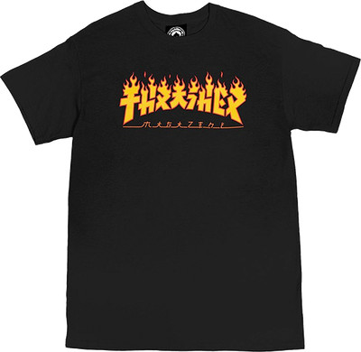 THRASHER GODZILLA FLAME SS TSHIRT XLARGE BLACK-image