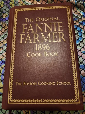 Original Fannie Farmer 1896 Cook Book 1996 Reprint Leather Bound Very Good-image