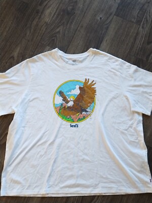 Levi's Graphic Logo T-Shirt Mens 3XL White  Tee Short Sleeve CC -image