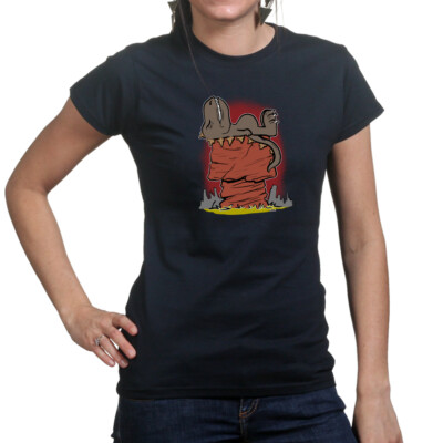 Godzilla Snoopy Gojira Japan Monster Kaiju Movie Film Funny Ladies T shirt Tee-image