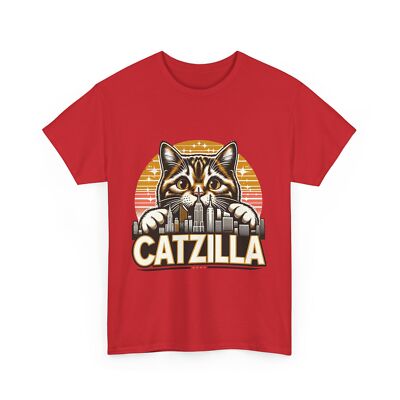 Catzilla T-Shirt – Cat Meets Godzilla Monster Funny Graphic Tee-image