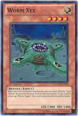 Yu-Gi-Oh Card - HA03-EN054 - WORM XEX (super rare holo) - NM-image