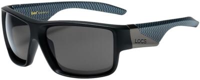 Locs Contour Square Carbon Fiber Print Polymer Wrap Sunglasses (LOC91142-CB) NEW-image