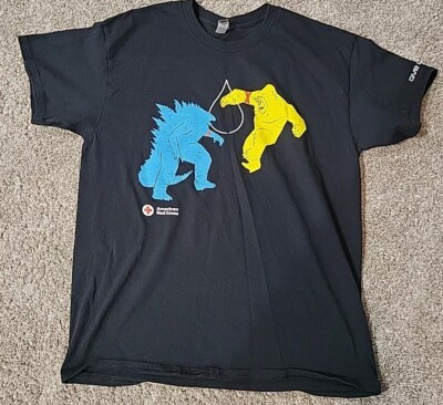 American Red Cross GODZILLA x KING KONG New Empire Movie Promo T-Shirt Large-image