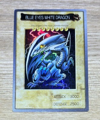 Yu-Gi-Oh! Bandai Blue Eyes White Dragon Card - Rare, English, Used Condition-image