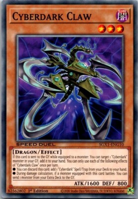 Cyberdark Claw SGX1-ENG10 Speed Duel GX: Duel Academy Box 1st Edition-image