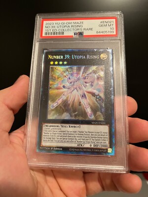 PSA 10 Number 39: Utopia Rising Collector's Rare MAZE-EN021 YUGIOH-image