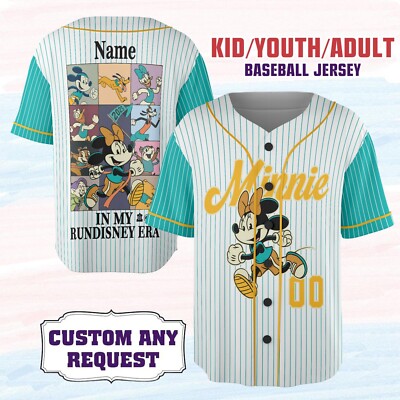 runDisney Minnie 2025 Marathon Baseball Jersey Kid Men Women Gift NEW-image