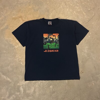 Rare Vintage 90s JNCO Jeans Monkey Godzilla Livin Large Skate Tee Size XL USA-image