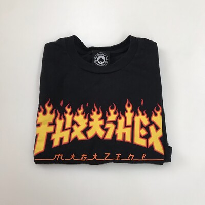 Thrasher Magazine Godzilla T-Shirt San Francisco Black Men's Size Medium M-image