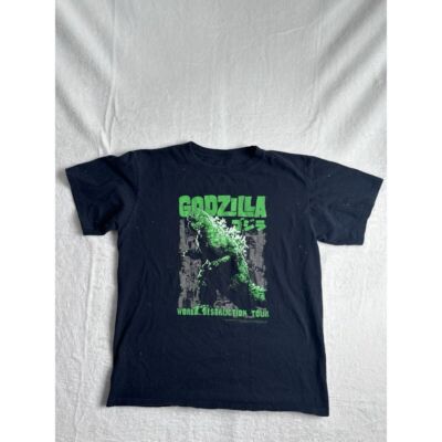 2009 Godzilla World Destruction Black Short Sleeve Shirt Movie Promo Mens M *-image