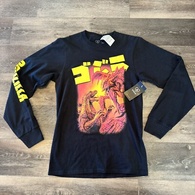 NWT Crunchy Roll  Godzilla Black  T-Shirt Long Sleeve  Mens Small Zumiez-image