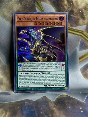 Yugioh PRIZE CARD Chaos Emperor, the Dragon of Armageddon YCSW-EN011 Super NM-image