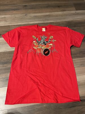 Vintage Y2K Gama Go Godzilla Robot Mechagodzilla Drummer Tee Shirt Large NWOT-image