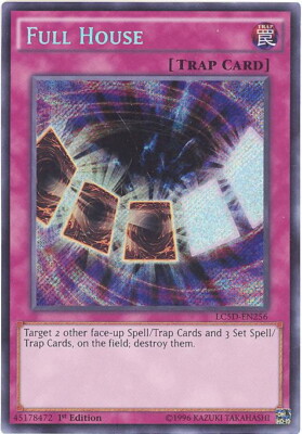 Yu-Gi-Oh Card - LC5D-EN256 - FULL HOUSE (secret rare holo) - NM/Mint-image