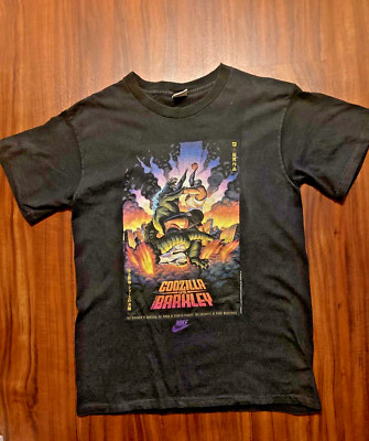 Vintage Nike Godzilla Charles Barkley Shirt Adult Large Black Basketball 90s-image