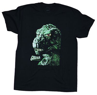 Godzilla Mens T-Shirt -King of Monster Side Green Profile Portrait-image