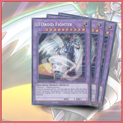 YuGiOh UFOroid Fighter SGX2-ENE10 x3 Secret Rare Speed Duel GX 1st Edition-image