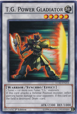 T.G. Power Gladiator - LC5D-EN214 - Common - 1st Edition x1 Moderately Played-image