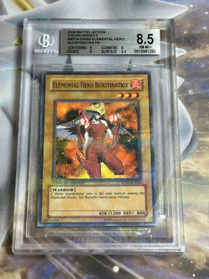 YUGIOH BGS 8.5 Elemental Hero Burstinatrix MF03-EN002 Parallel Rare promo-image