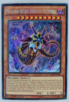 Yugioh Meklord Astro Dragon Asterisk LC5D-EN166 Secret Rare 1st Edition-image