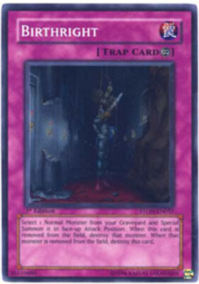 Birthright - STON-EN057 - Super Rare - 1st Edition DMG YuGiOh!  Booster Set Card-image