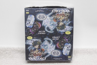 Yu-Gi-Oh 5D'S Dog Tags Box New w Broken Seal 12 PACKS PER BOX!-image