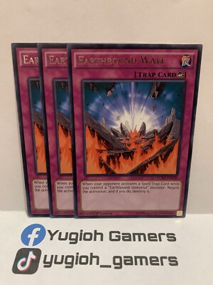 YUGIOH EARTHBOUND WAVE LC5D-EN158 1st EDITION X3 RARE LIGHT PLAYED-image